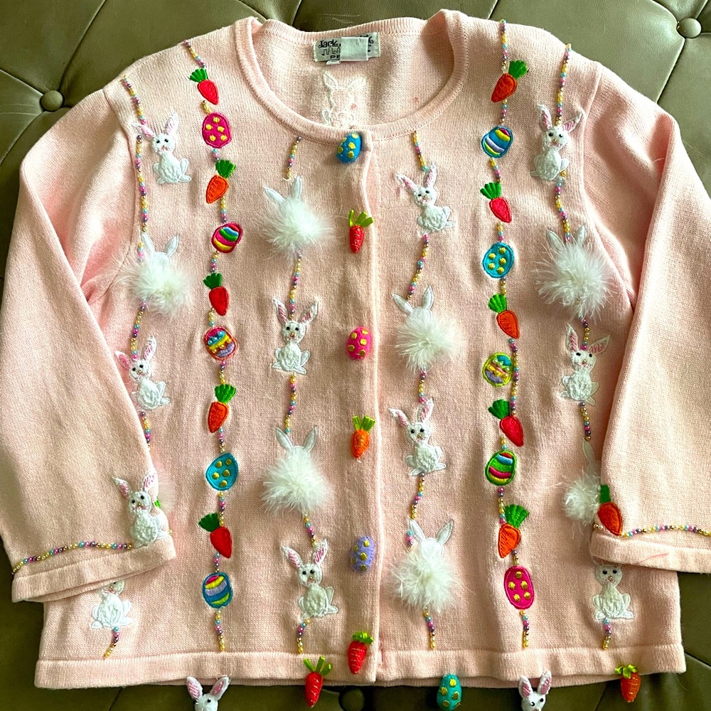 Easter Bunny embellished sweater